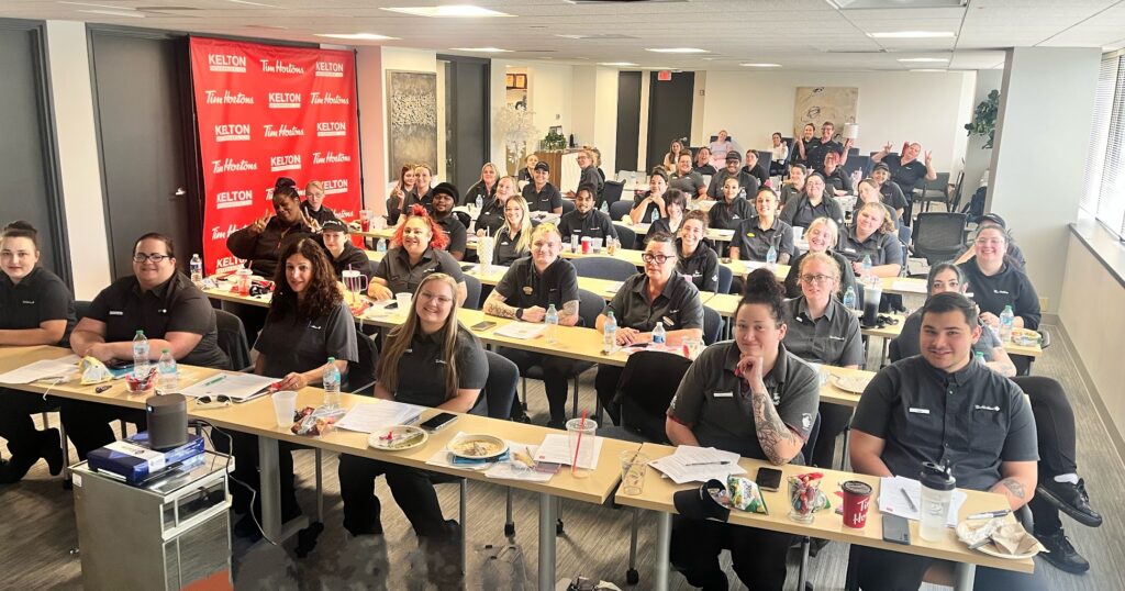 Tim Horton's employees being trained